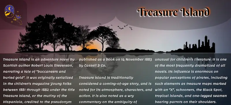 A snapshot of Treasure Island project